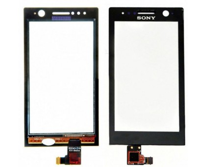 Тачскрін (сенсор) для Sony ST26i Xperia J, чорний, оригінал (Китай) big ic (6mm) / small ic (5mm)